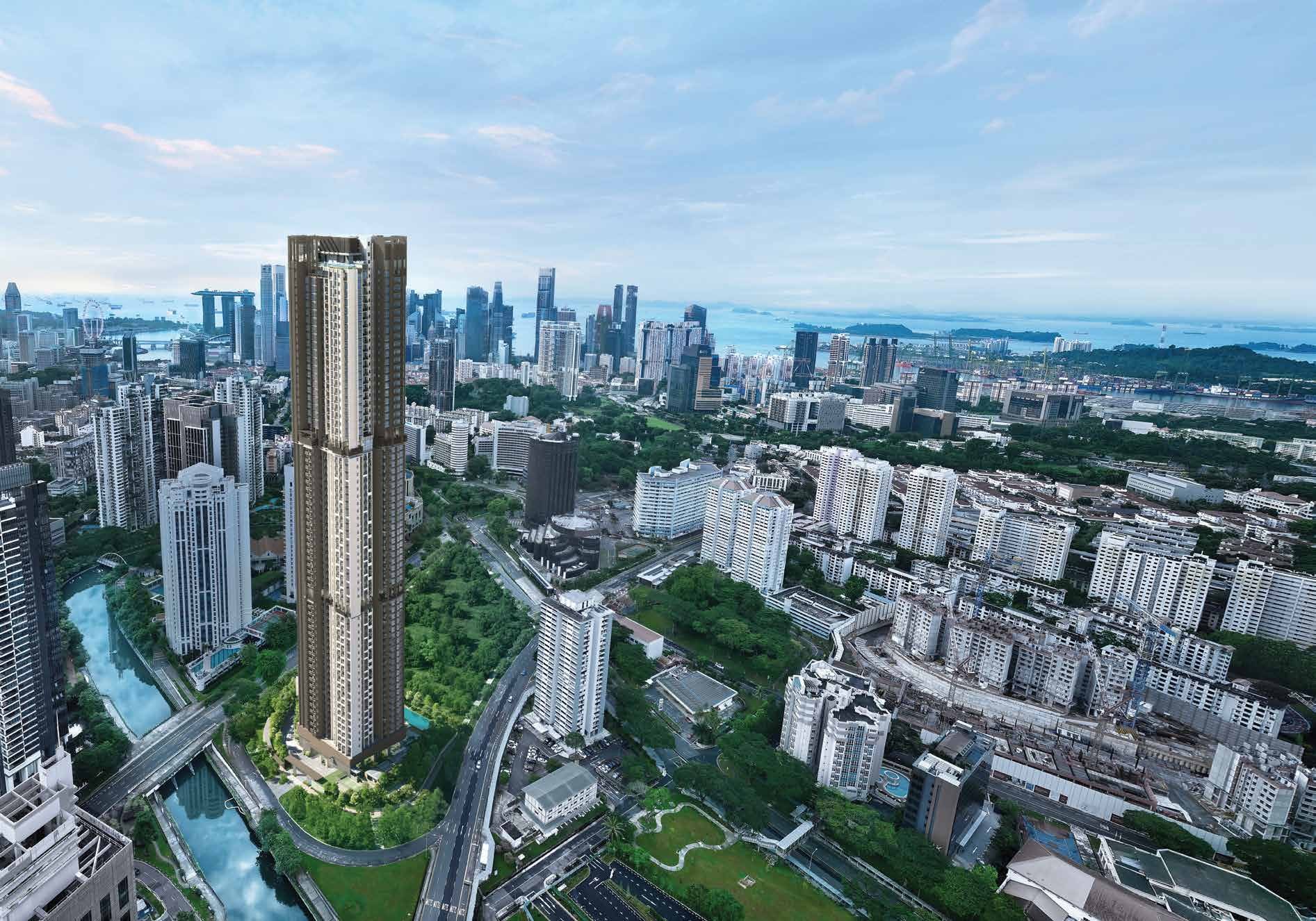 Promenade Peak aerial view
