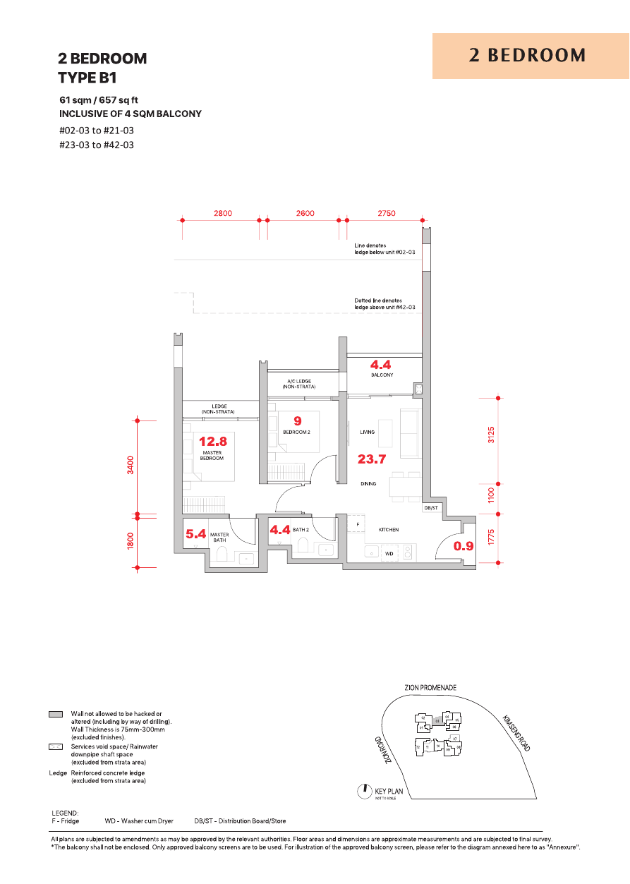 2-Bedroom, Type B1